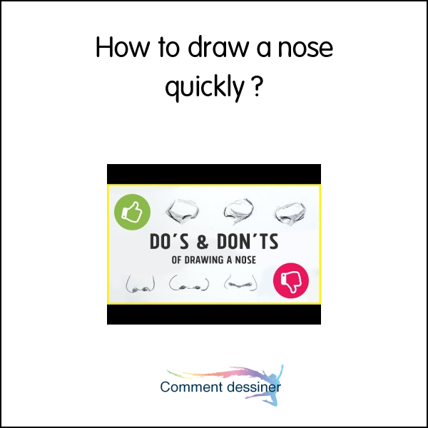 How to draw a nose quickly